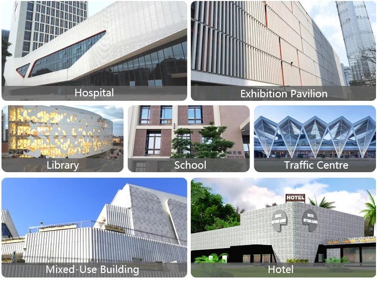 Application of Arc-shaped Column Aluminum Veneer